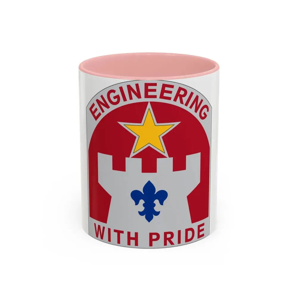 308 Engineer Group (U.S. Army) Accent Coffee Mug 11oz Pink - Go Mug Yourself
