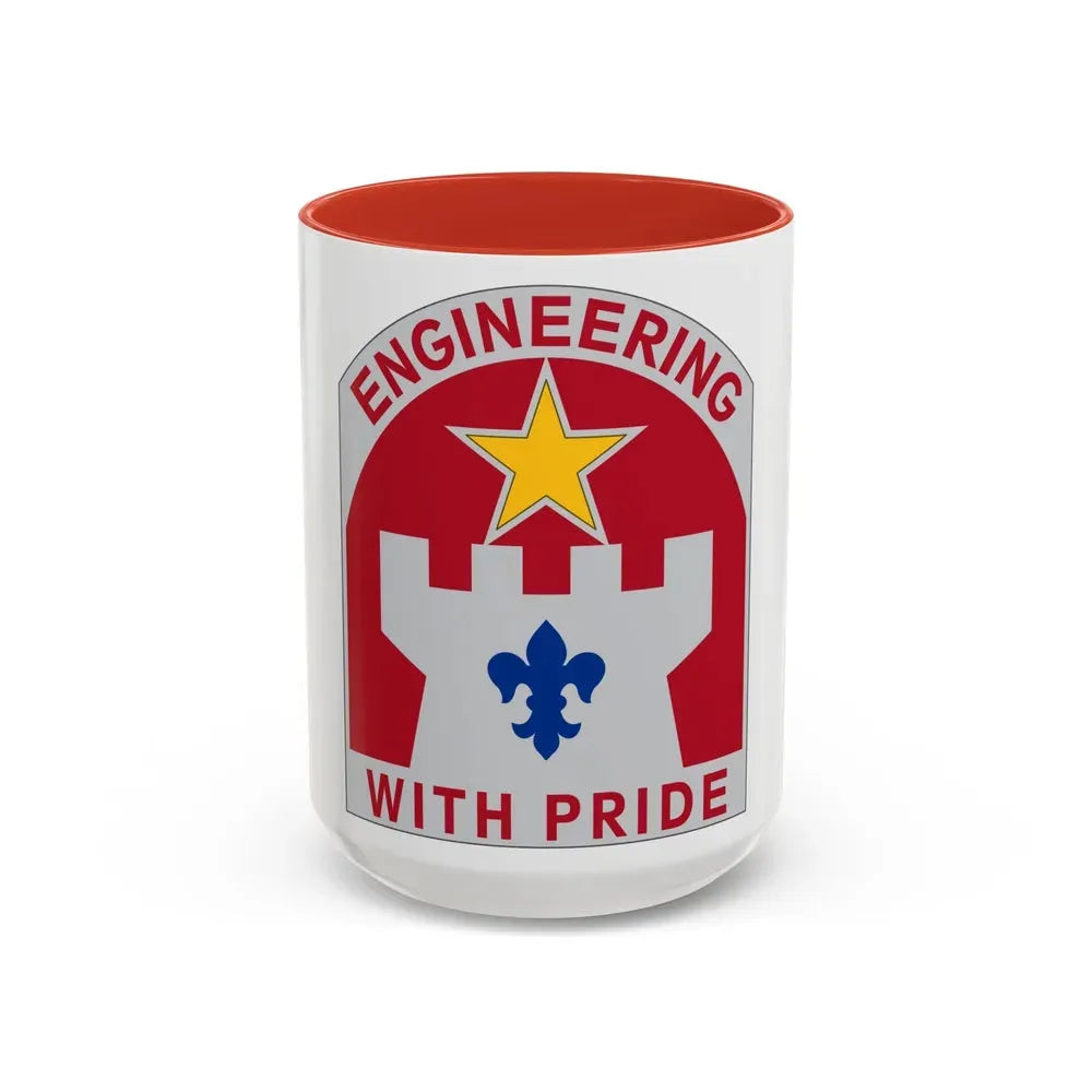 308 Engineer Group (U.S. Army) Accent Coffee Mug 15oz Red - Go Mug Yourself