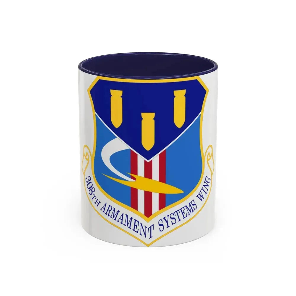 308th Armament Systems Wing (U.S. Air Force) Accent Coffee Mug 11oz Navy - Go Mug Yourself
