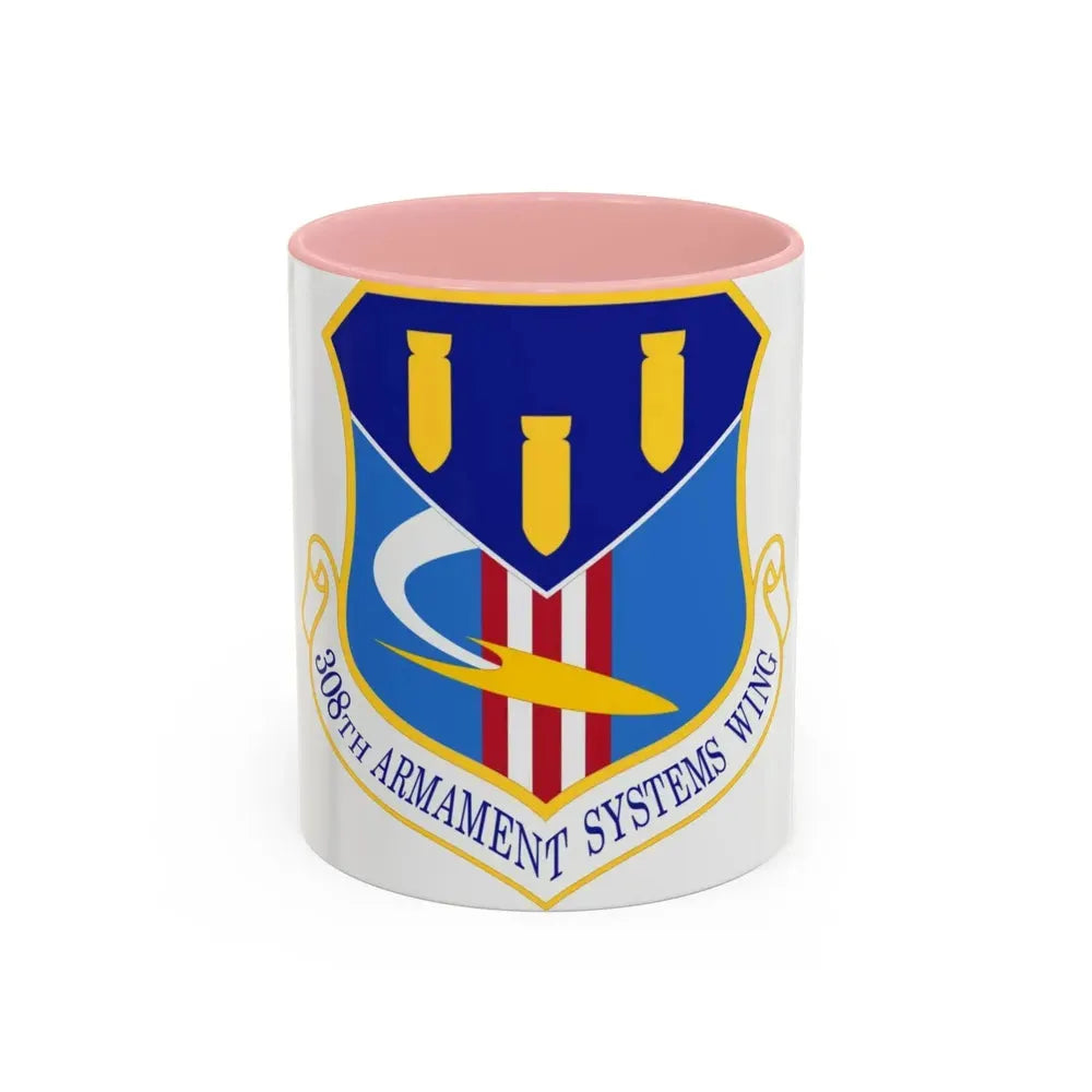 308th Armament Systems Wing (U.S. Air Force) Accent Coffee Mug 11oz Pink - Go Mug Yourself
