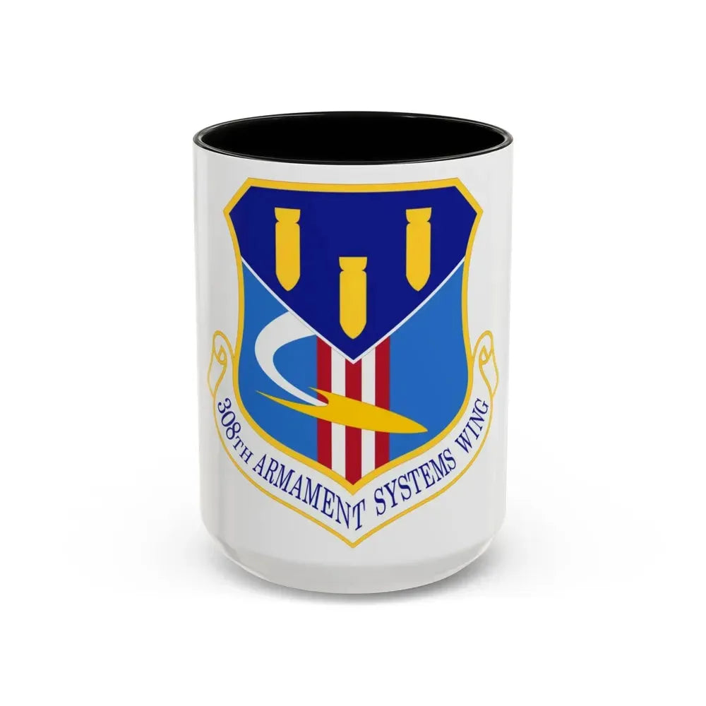 308th Armament Systems Wing (U.S. Air Force) Accent Coffee Mug 15oz Black - Go Mug Yourself