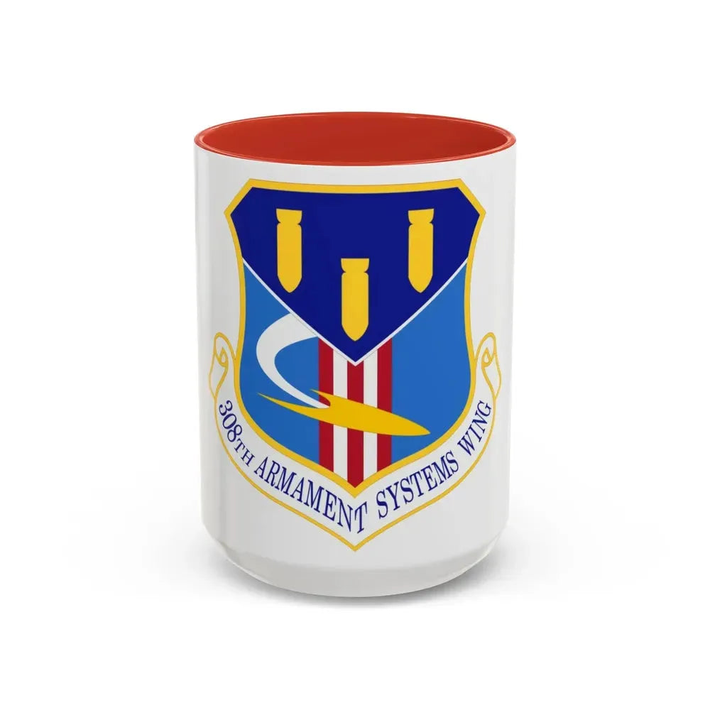 308th Armament Systems Wing (U.S. Air Force) Accent Coffee Mug 15oz Red - Go Mug Yourself