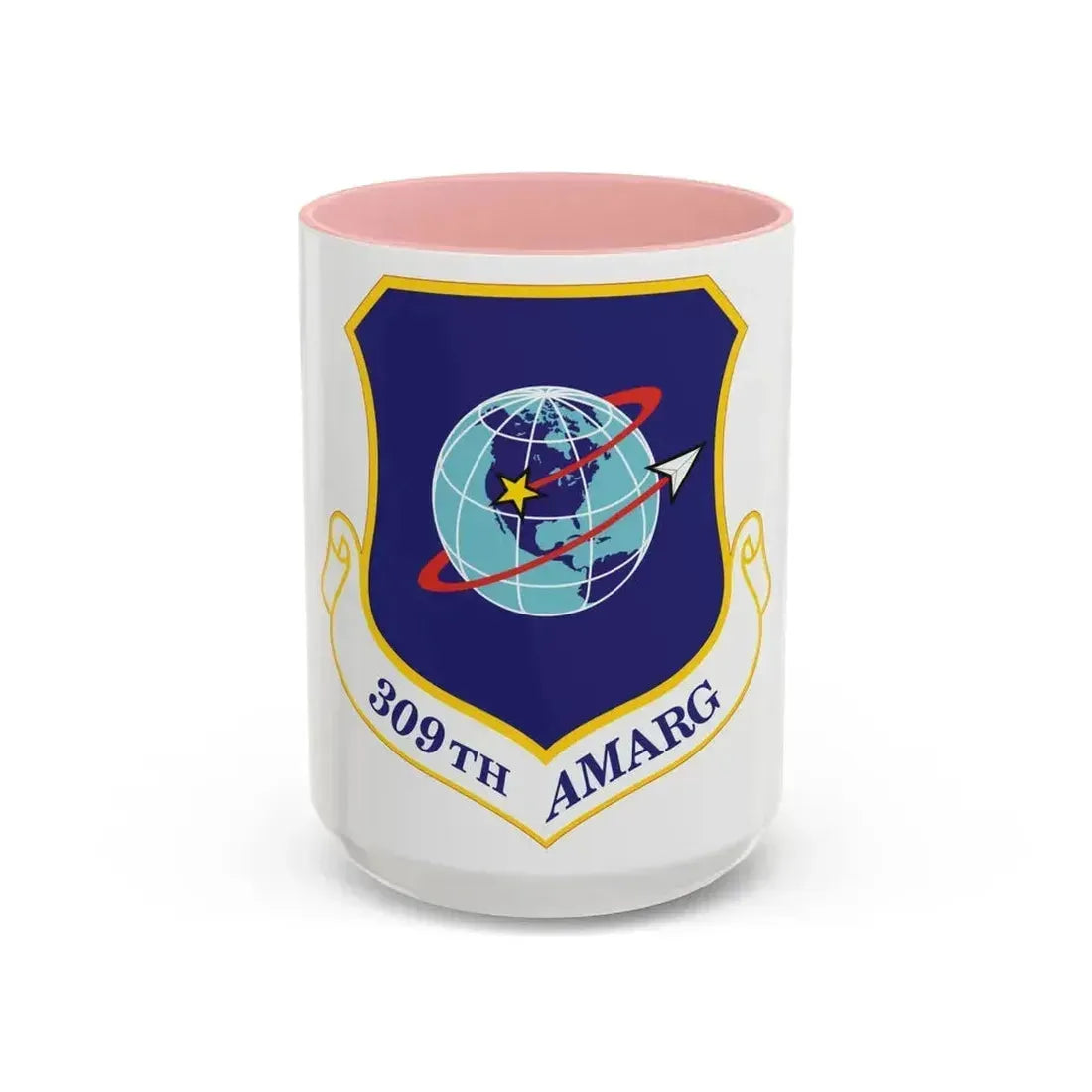 309th Aerospace Maintenance & Regeneration Group (U.S. Air Force) Accent Coffee Mug 15oz Pink - Go Mug Yourself