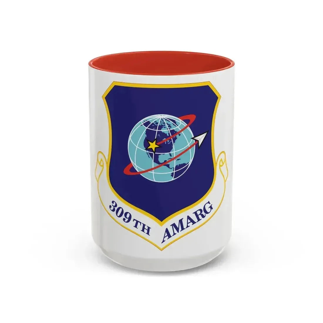 309th Aerospace Maintenance & Regeneration Group (U.S. Air Force) Accent Coffee Mug 15oz Red - Go Mug Yourself