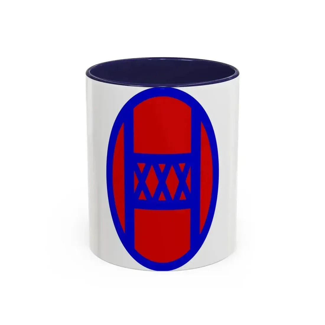 30th Infantry Division SSI (U.S. Army) Accent Coffee Mug 11oz Navy - Go Mug Yourself