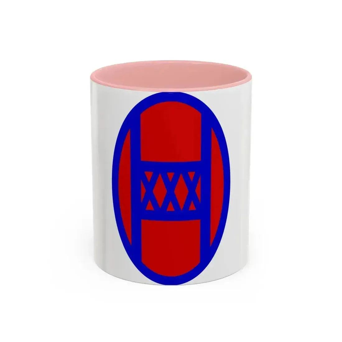 30th Infantry Division SSI (U.S. Army) Accent Coffee Mug 11oz Pink - Go Mug Yourself