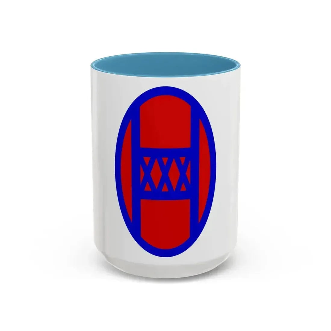 30th Infantry Division SSI (U.S. Army) Accent Coffee Mug 15oz Light Blue - Go Mug Yourself