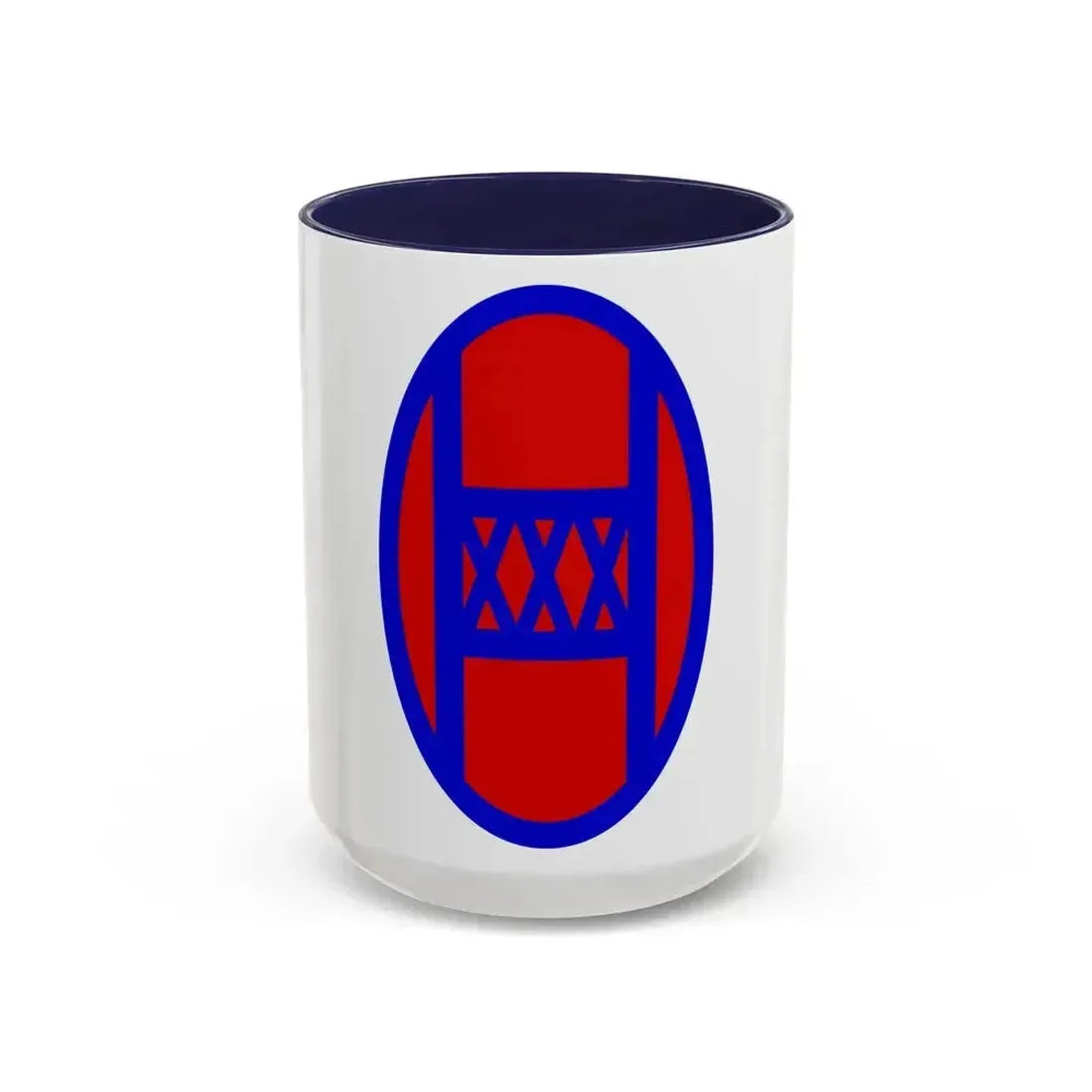 30th Infantry Division SSI (U.S. Army) Accent Coffee Mug 15oz Navy - Go Mug Yourself