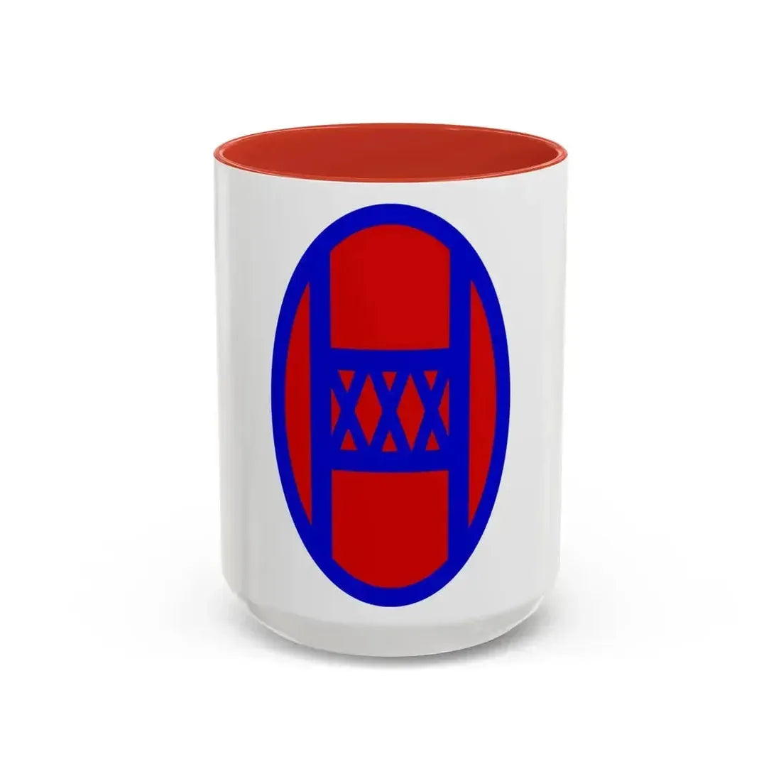 30th Infantry Division SSI (U.S. Army) Accent Coffee Mug 15oz Red - Go Mug Yourself