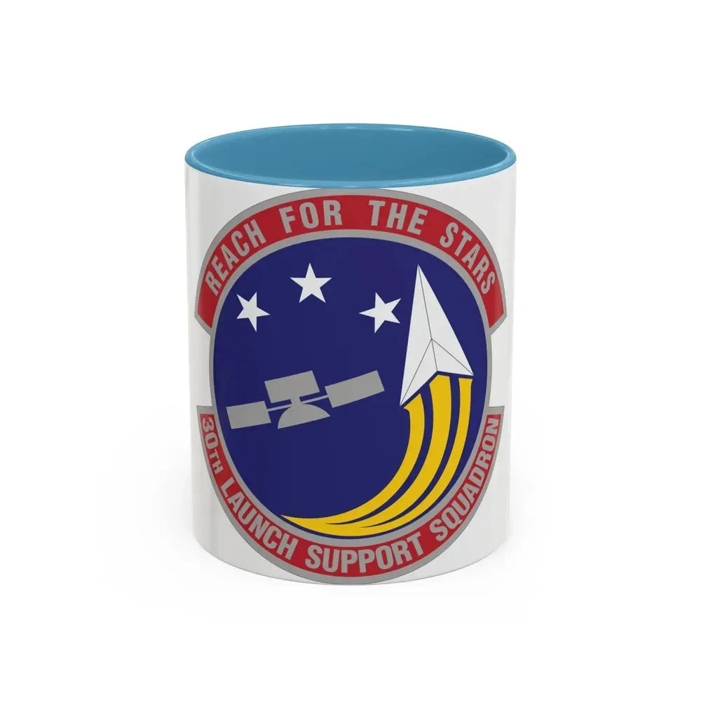 30th Launch Support Squadron (U.S. Air Force) Accent Coffee Mug 11oz Light Blue - Go Mug Yourself