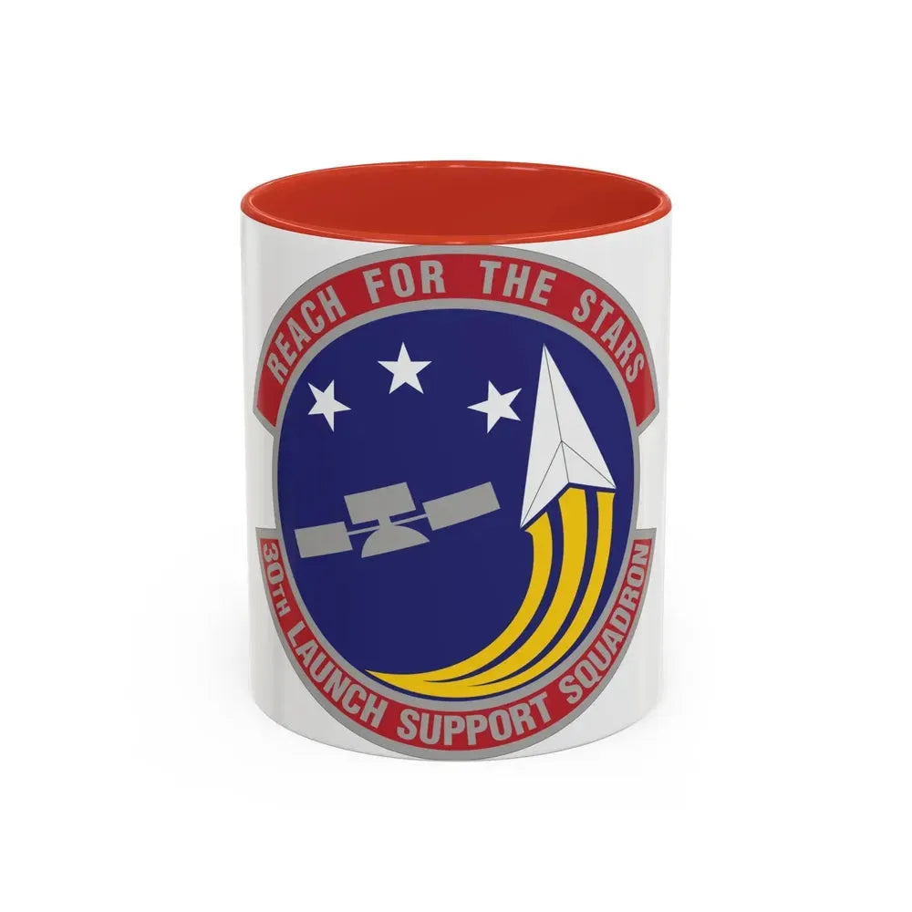 30th Launch Support Squadron (U.S. Air Force) Accent Coffee Mug 11oz Red - Go Mug Yourself