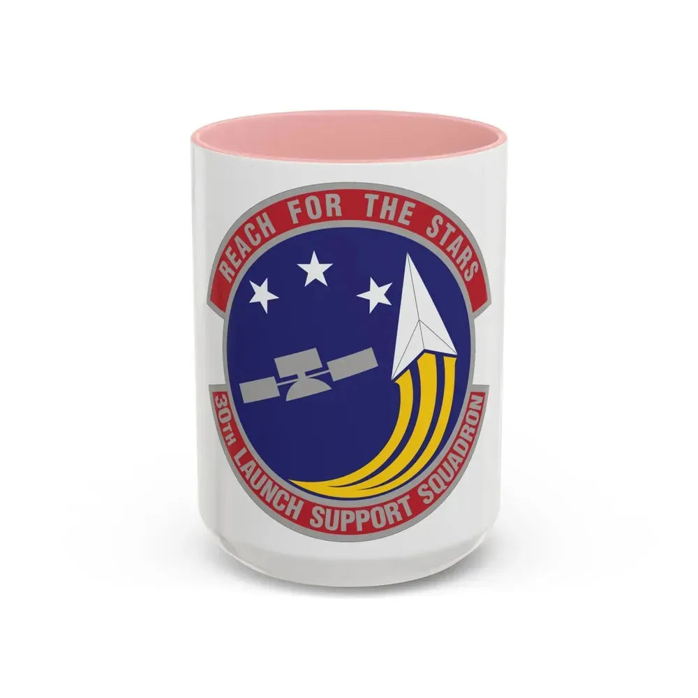 30th Launch Support Squadron (U.S. Air Force) Accent Coffee Mug 15oz Pink - Go Mug Yourself