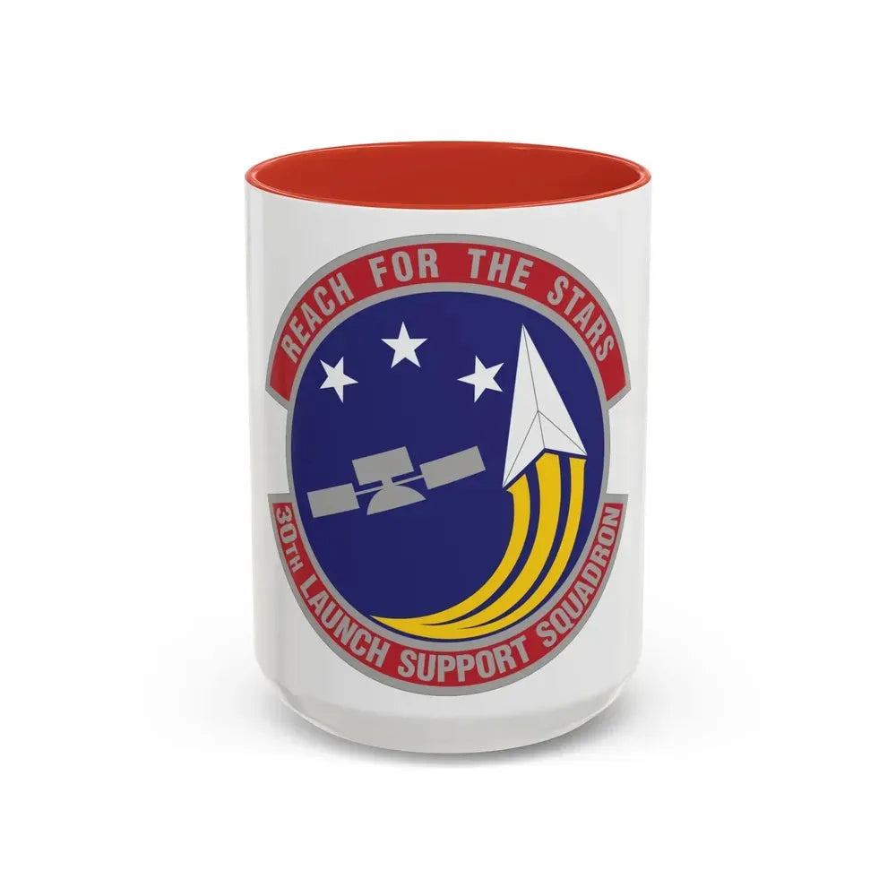 30th Launch Support Squadron (U.S. Air Force) Accent Coffee Mug 15oz Red - Go Mug Yourself