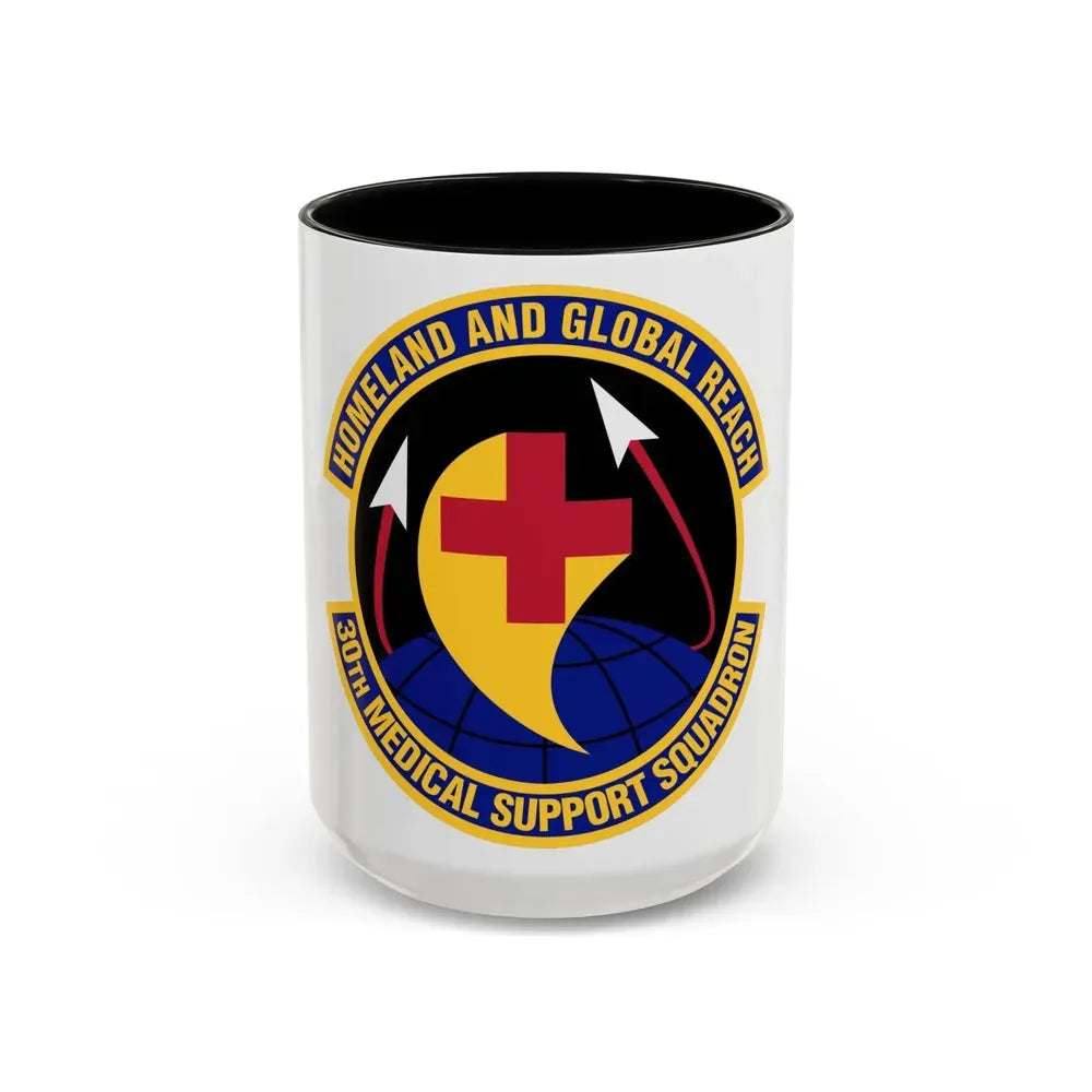 30th Medical Support Squadron (U.S. Air Force) Accent Coffee Mug 15oz Black - Go Mug Yourself