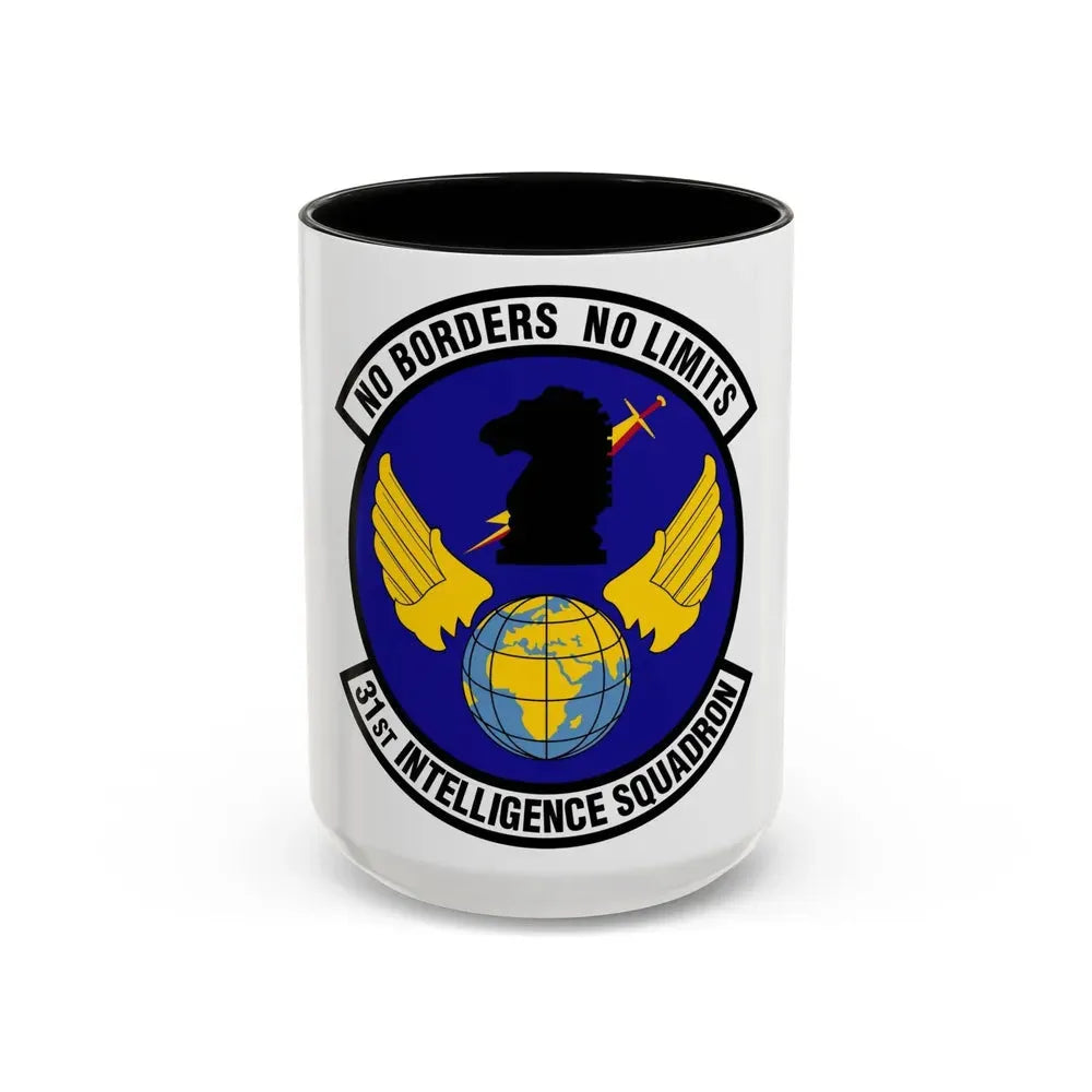 31 Intelligence Squadron ACC (U.S. Air Force) Accent Coffee Mug 15oz Black - Go Mug Yourself