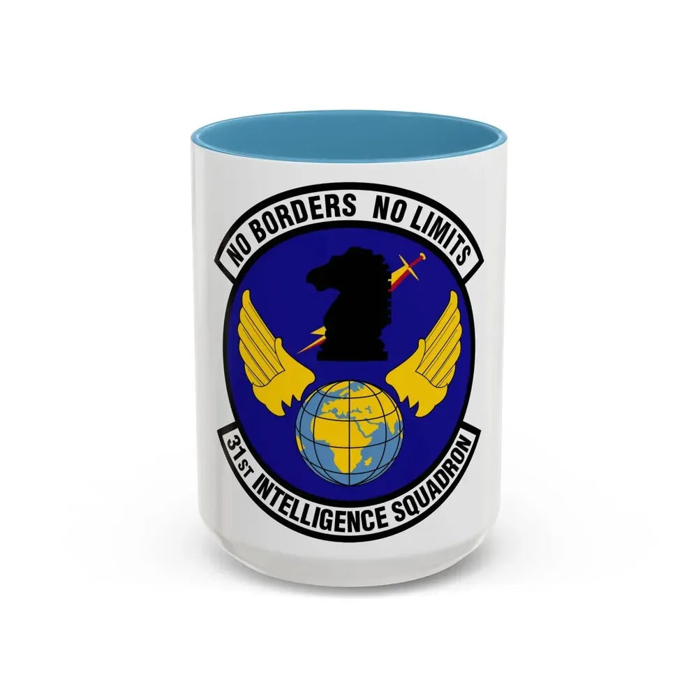 31 Intelligence Squadron ACC (U.S. Air Force) Accent Coffee Mug 15oz Light Blue - Go Mug Yourself