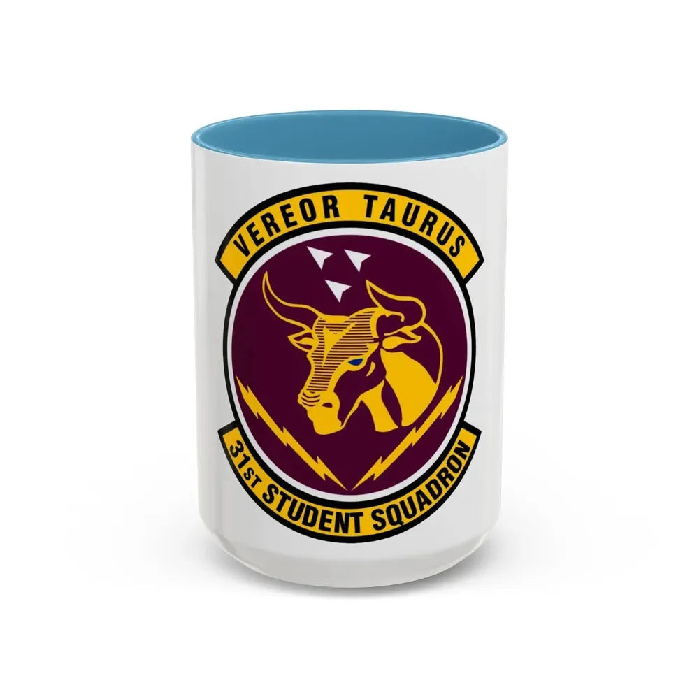31 Student Sq AETC (U.S. Air Force) Accent Coffee Mug 15oz Light Blue - Go Mug Yourself