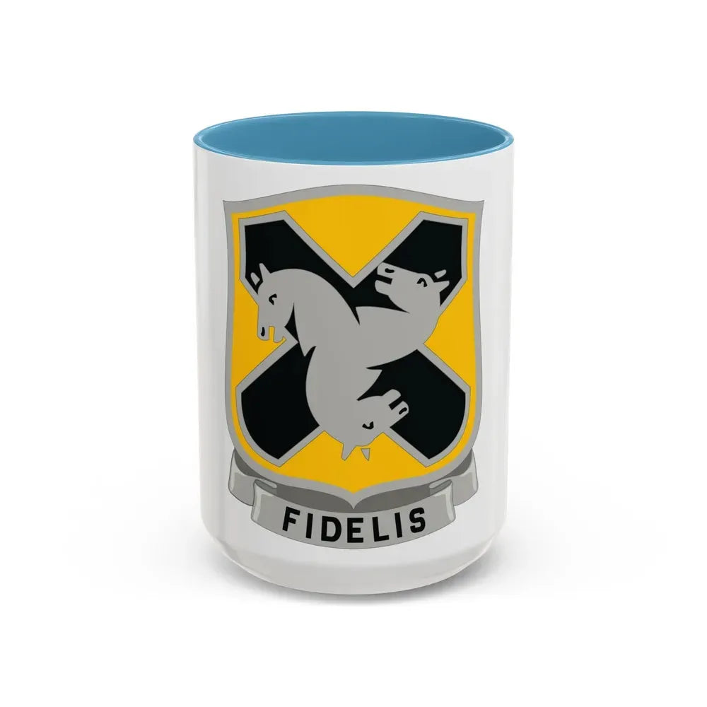 310 Cavalry Regiment (U.S. Army) Accent Coffee Mug 15oz Light Blue - Go Mug Yourself