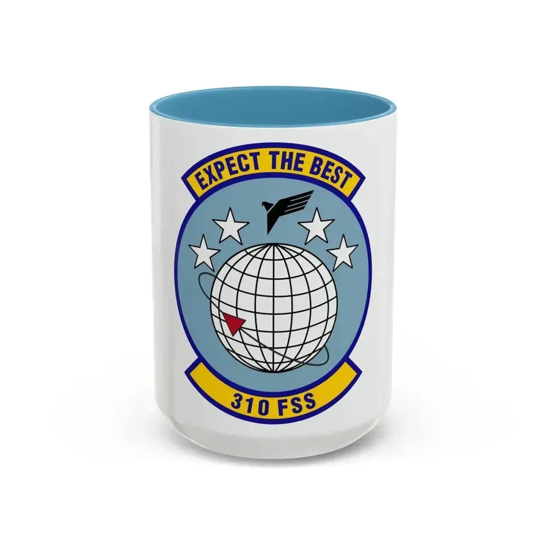 310 Force Support Squadron AFRC (U.S. Air Force) Accent Coffee Mug 15oz Light Blue - Go Mug Yourself