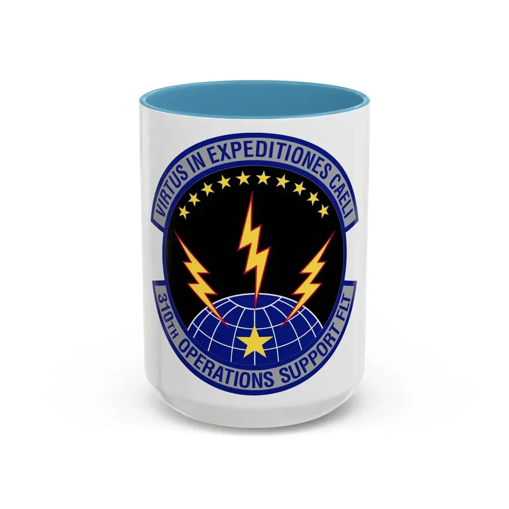 310th Operations Support Flight (U.S. Air Force) Accent Coffee Mug 15oz Light Blue - Go Mug Yourself