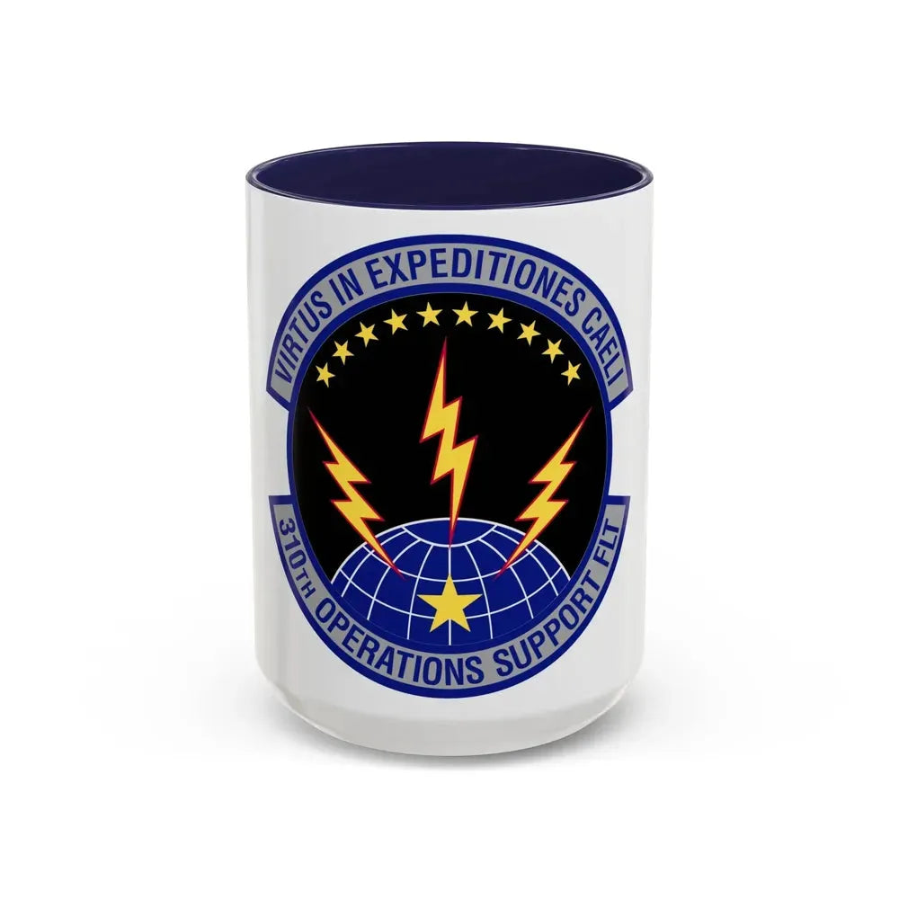 310th Operations Support Flight (U.S. Air Force) Accent Coffee Mug 15oz Navy - Go Mug Yourself