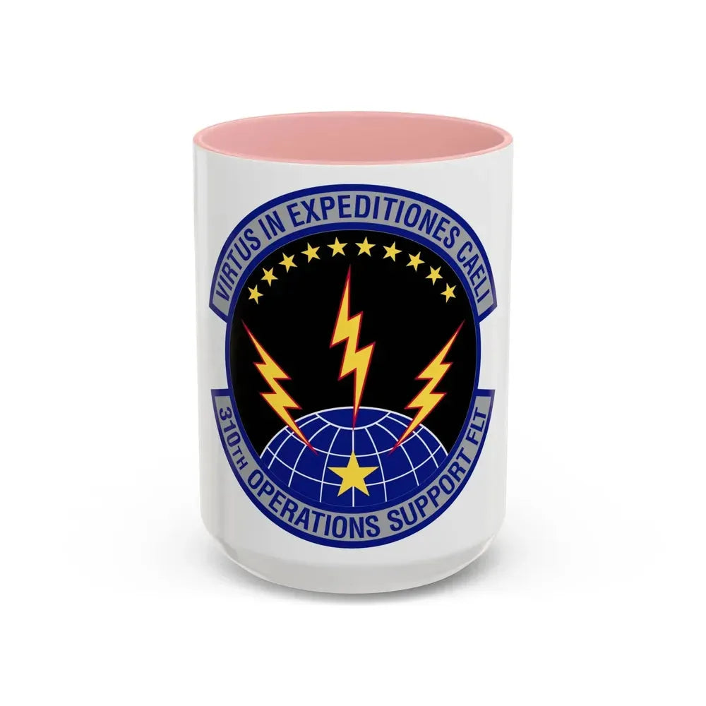 310th Operations Support Flight (U.S. Air Force) Accent Coffee Mug 15oz Pink - Go Mug Yourself