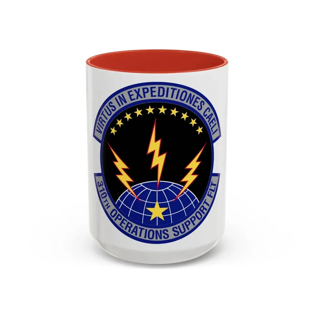 310th Operations Support Flight (U.S. Air Force) Accent Coffee Mug 15oz Red - Go Mug Yourself