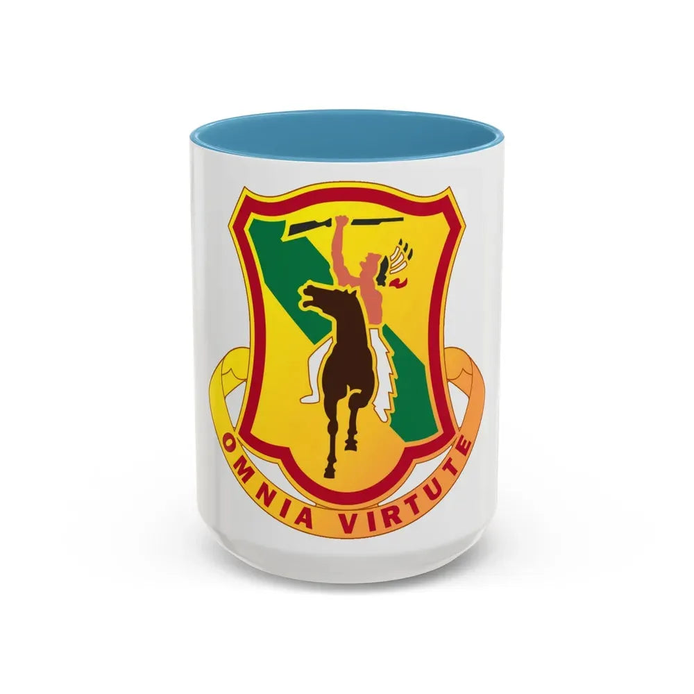 312 Cavalry Regiment (U.S. Army) Accent Coffee Mug 15oz Light Blue - Go Mug Yourself