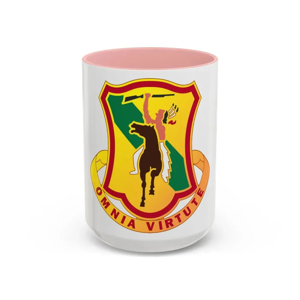 312 Cavalry Regiment (U.S. Army) Accent Coffee Mug 15oz Pink - Go Mug Yourself