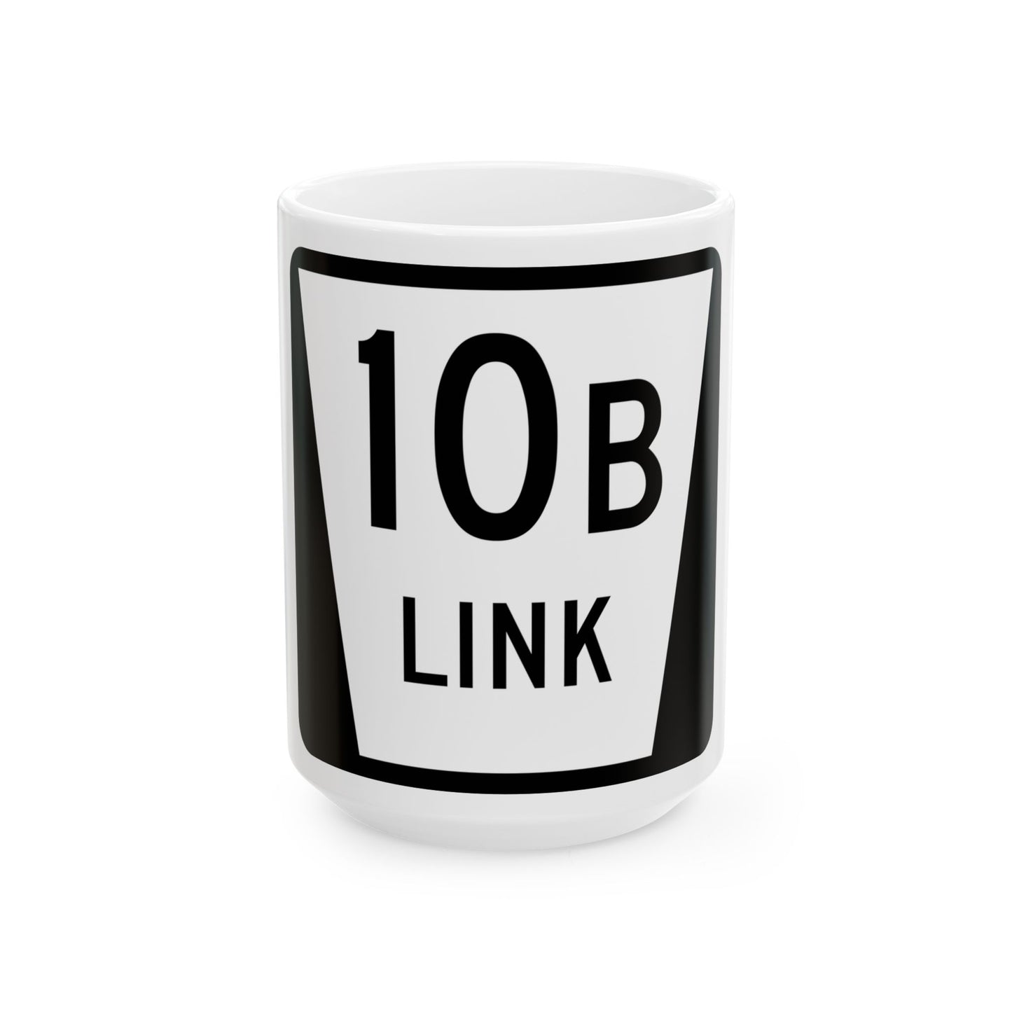 N LINK 10B (Nebraska) (Road Sign) White Coffee Mug