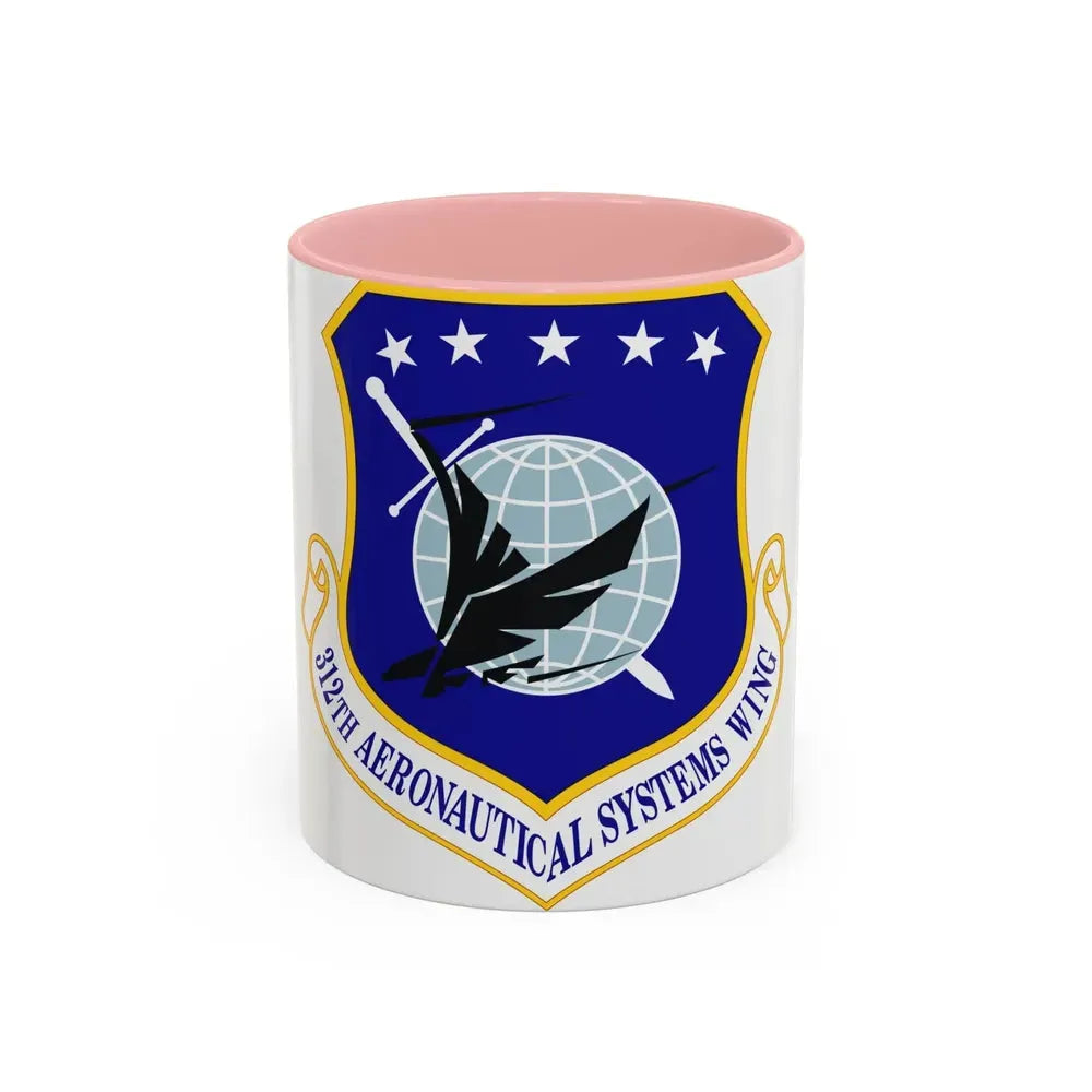 312th Aeronautical Systems Wing (U.S. Air Force) Accent Coffee Mug 11oz Pink - Go Mug Yourself