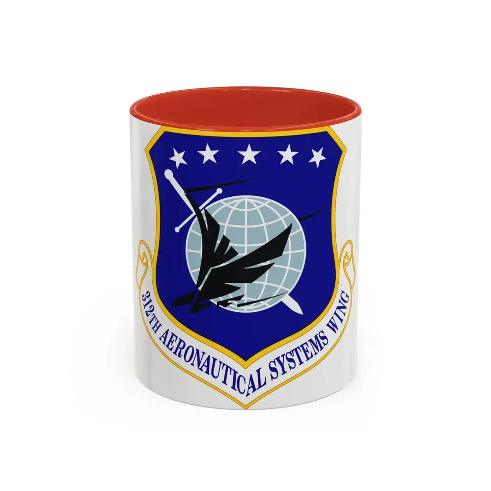 312th Aeronautical Systems Wing (U.S. Air Force) Accent Coffee Mug 11oz Red - Go Mug Yourself