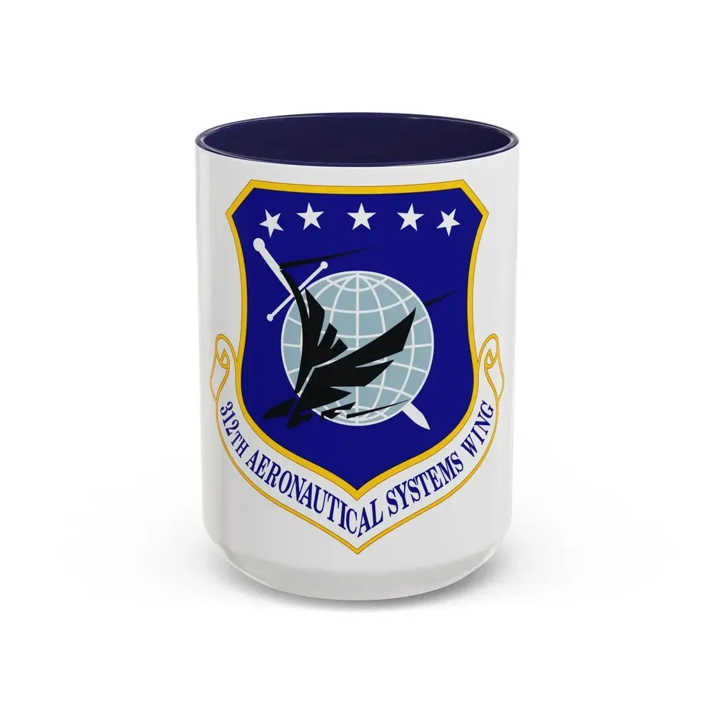 312th Aeronautical Systems Wing (U.S. Air Force) Accent Coffee Mug 15oz Navy - Go Mug Yourself