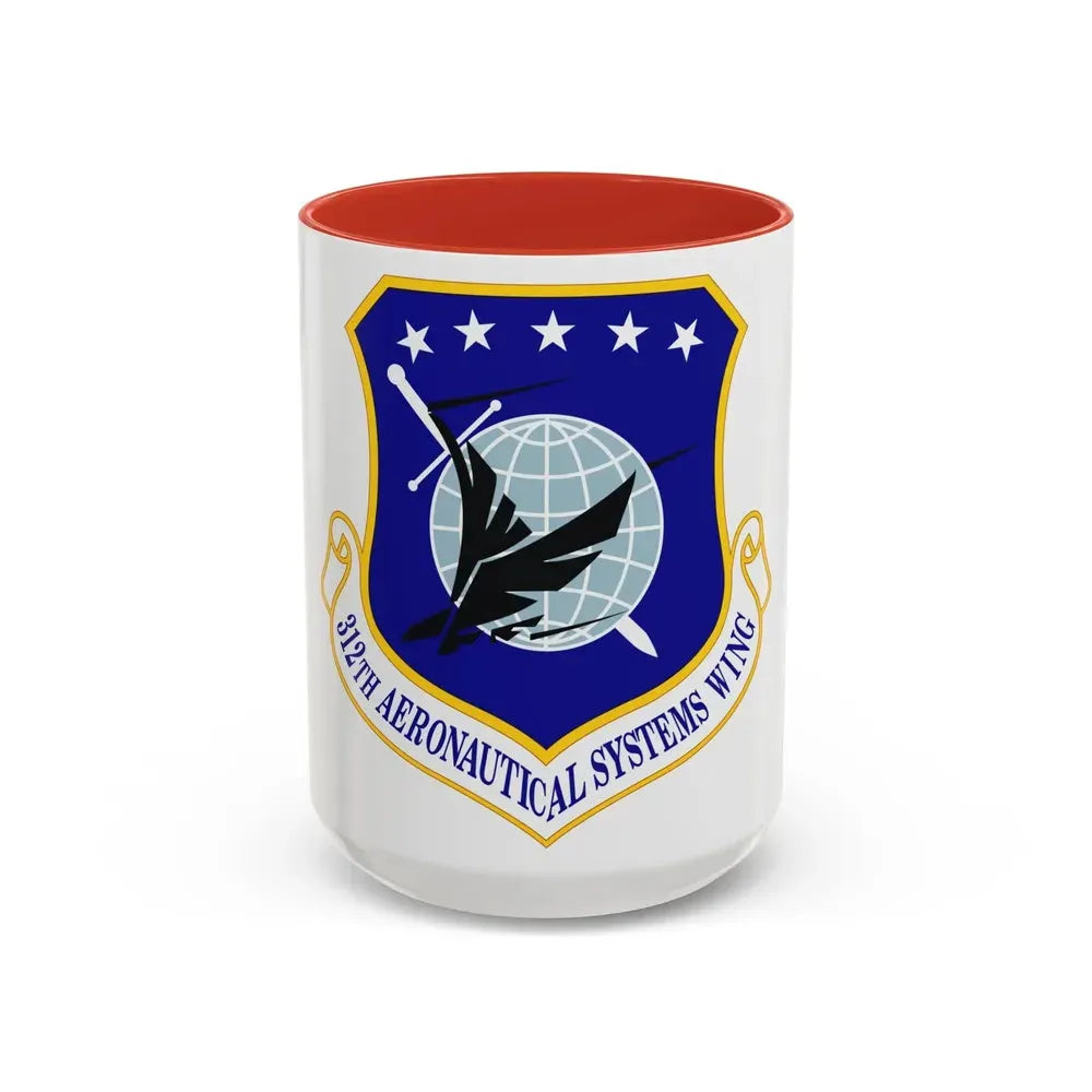 312th Aeronautical Systems Wing (U.S. Air Force) Accent Coffee Mug 15oz Red - Go Mug Yourself