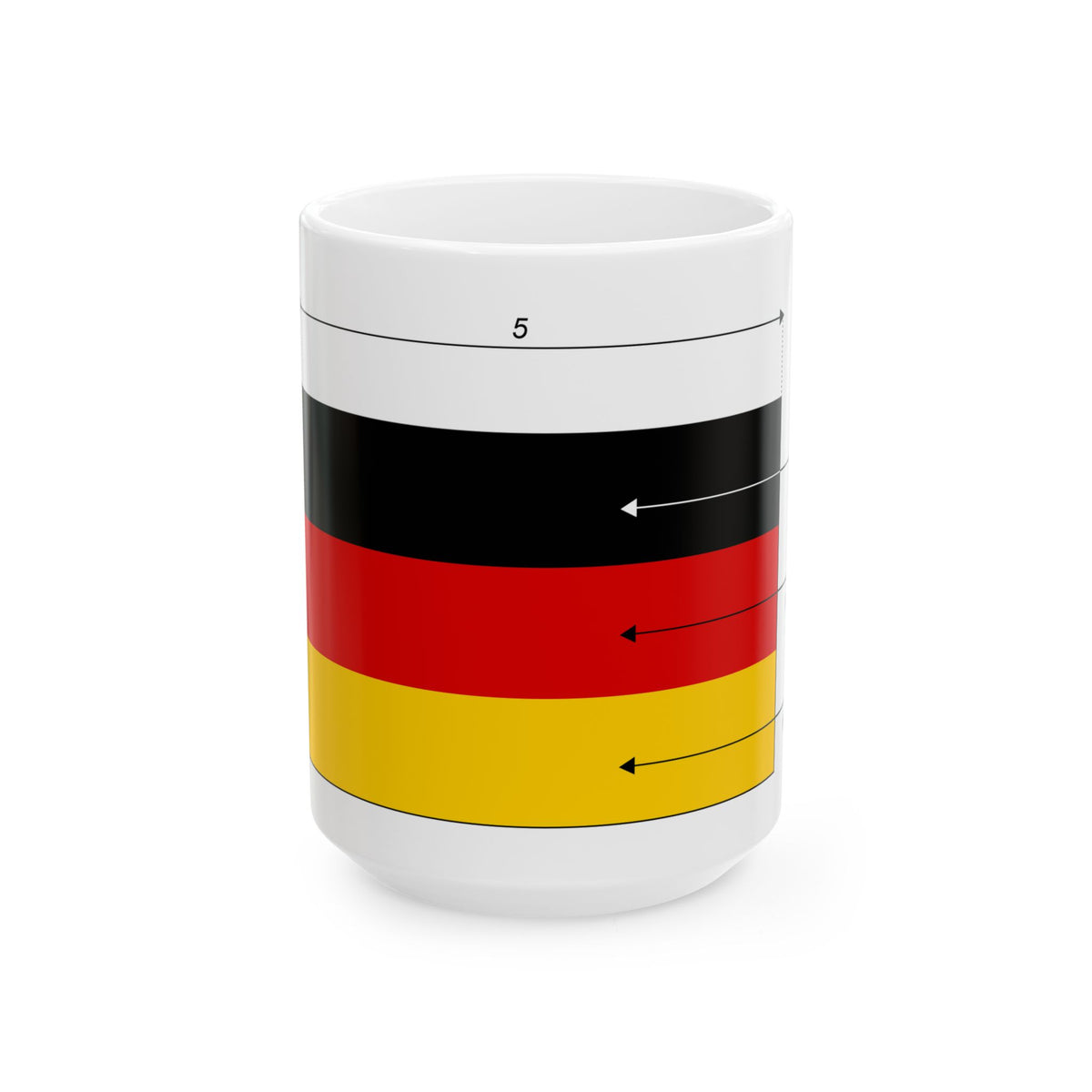 Bandiera della Germania - Dimensioni (Germany) White Coffee Mug