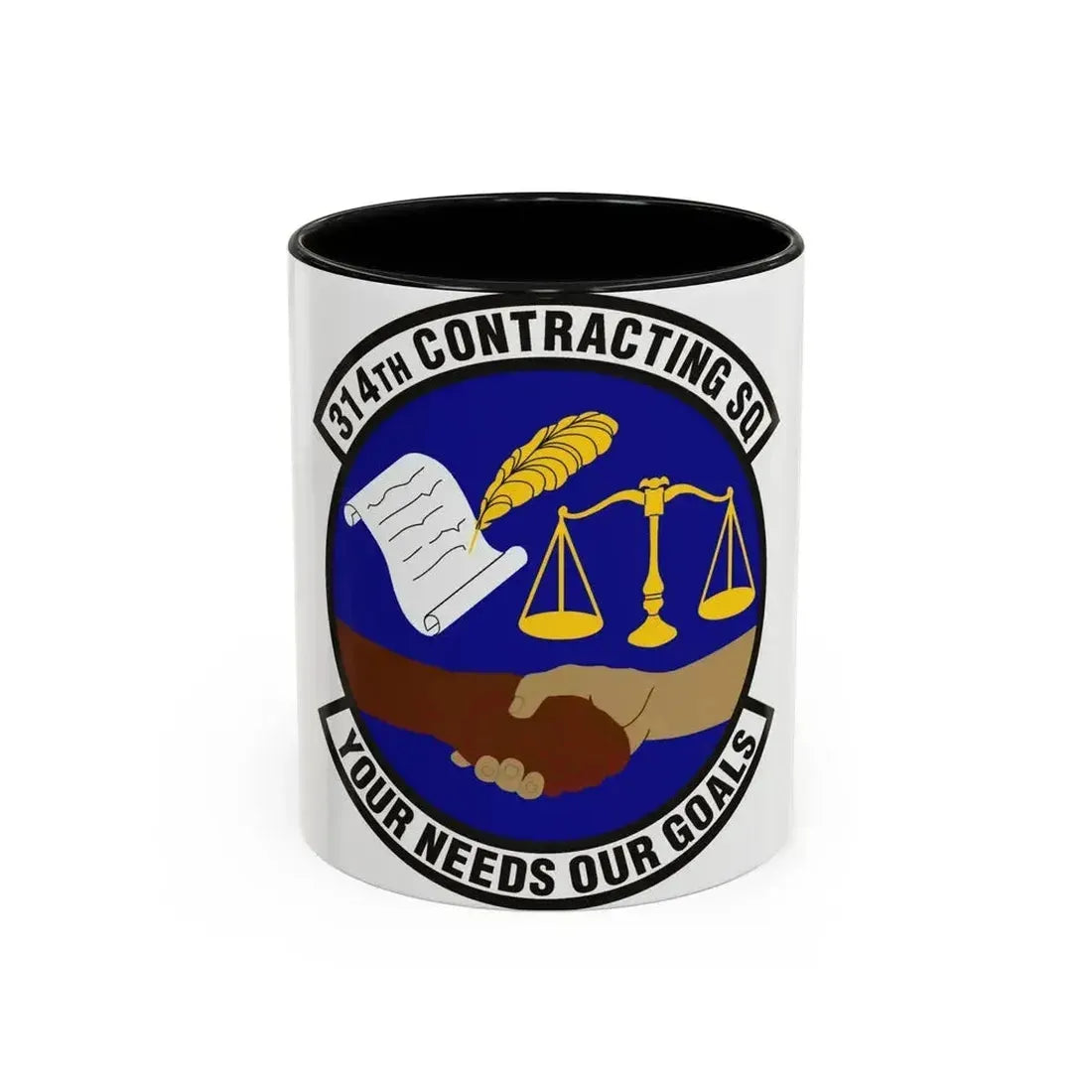 314th Contracting Squadron (U.S. Air Force) Accent Coffee Mug 11oz Black - Go Mug Yourself