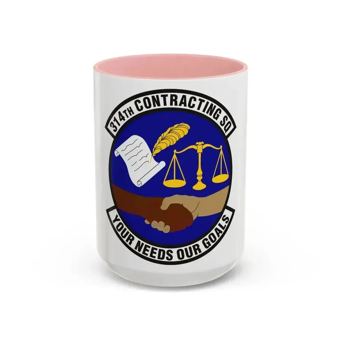 314th Contracting Squadron (U.S. Air Force) Accent Coffee Mug 15oz Pink - Go Mug Yourself