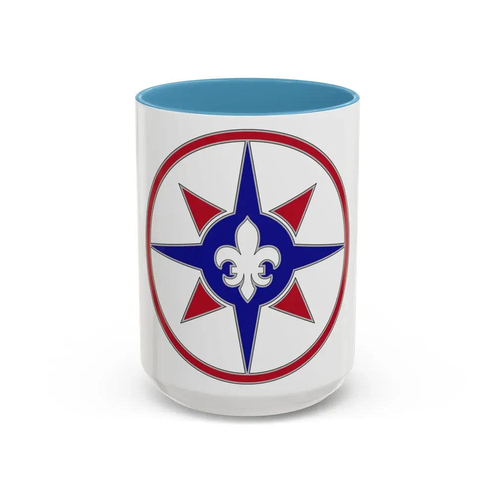 316 Sustainment Command (U.S. Army) Accent Coffee Mug 15oz Light Blue - Go Mug Yourself