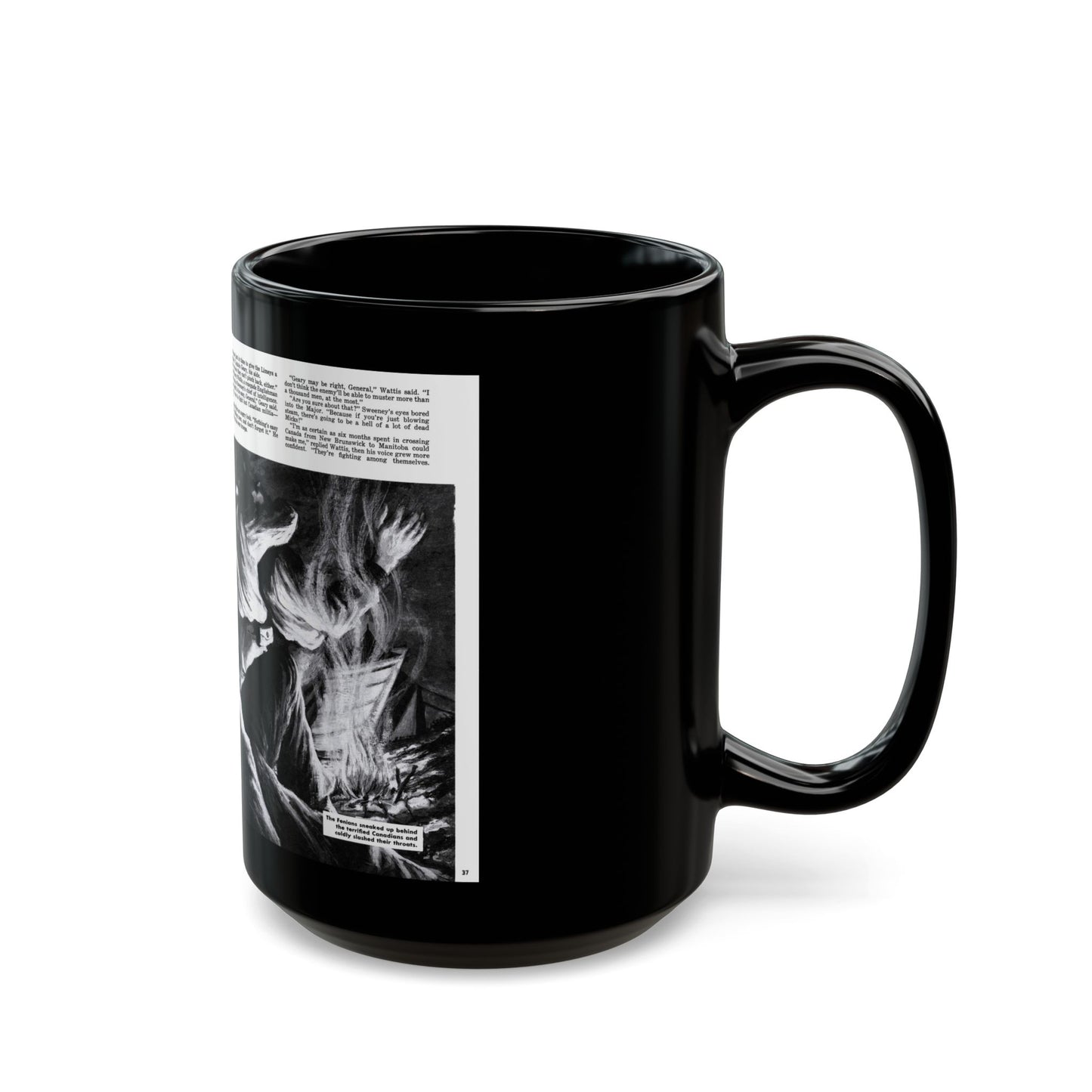 Blood on the Maple Leaf, Man's Adventure, December 1958 - Black Coffee Mug
