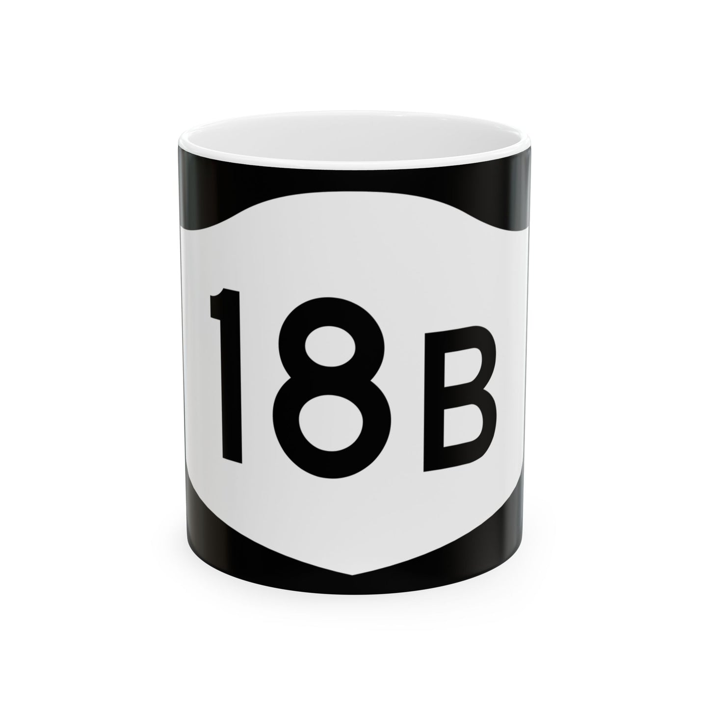 NY-18B (New York) (Road Sign) White Coffee Mug