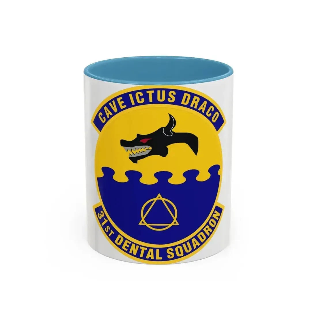 31st Dental Squadron (U.S. Air Force) Accent Coffee Mug 11oz Light Blue - Go Mug Yourself