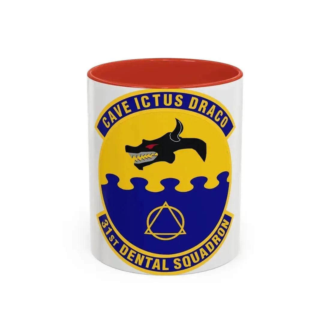 31st Dental Squadron (U.S. Air Force) Accent Coffee Mug 11oz Red - Go Mug Yourself
