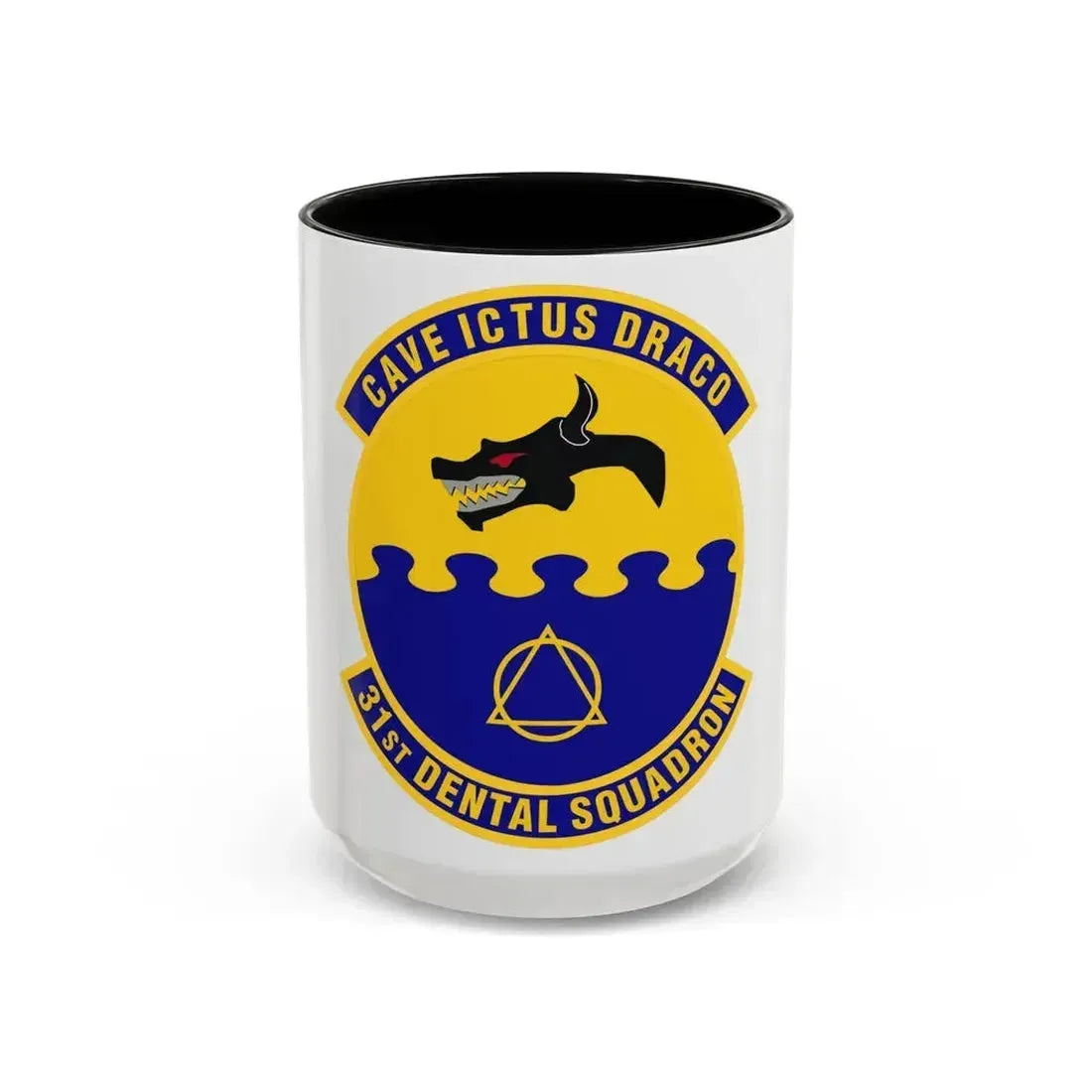 31st Dental Squadron (U.S. Air Force) Accent Coffee Mug 15oz Black - Go Mug Yourself