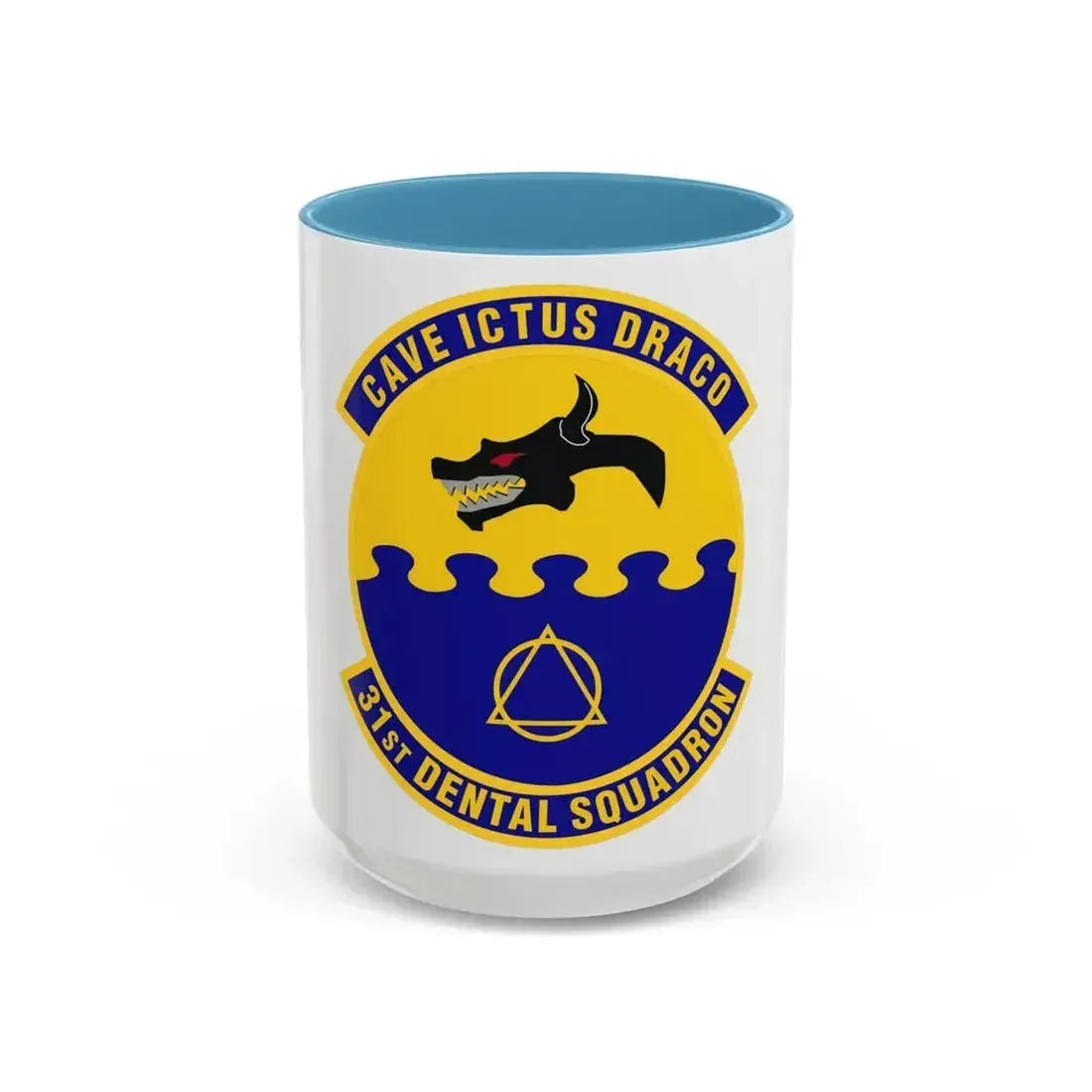 31st Dental Squadron (U.S. Air Force) Accent Coffee Mug 15oz Light Blue - Go Mug Yourself