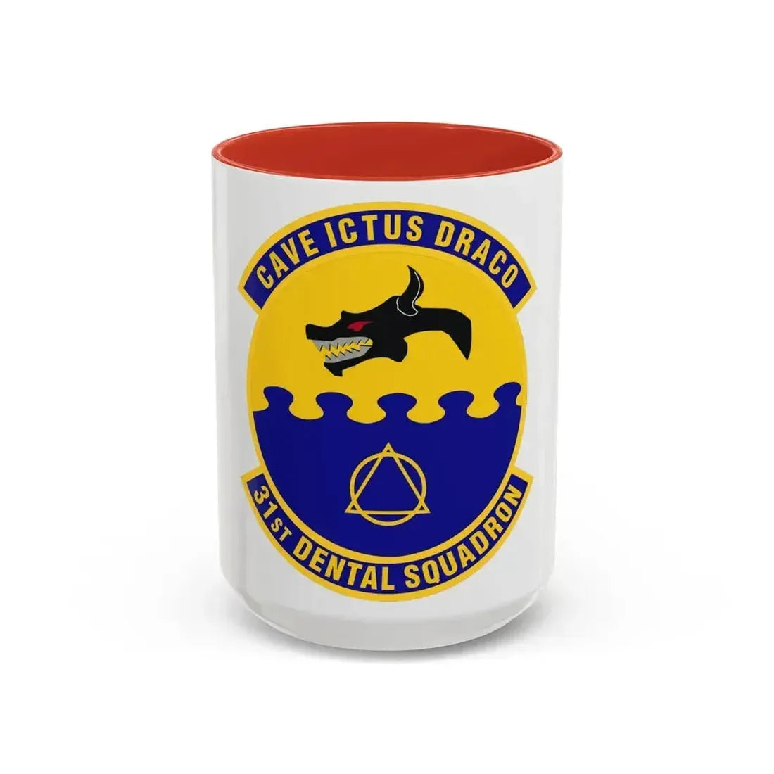 31st Dental Squadron (U.S. Air Force) Accent Coffee Mug 15oz Red - Go Mug Yourself