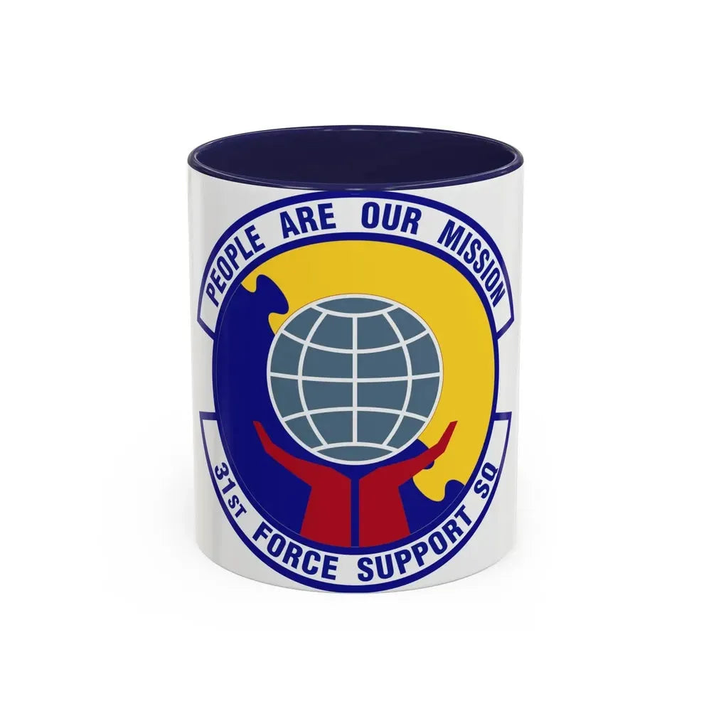31st Force Support Squadron (U.S. Air Force) Accent Coffee Mug 11oz Navy - Go Mug Yourself