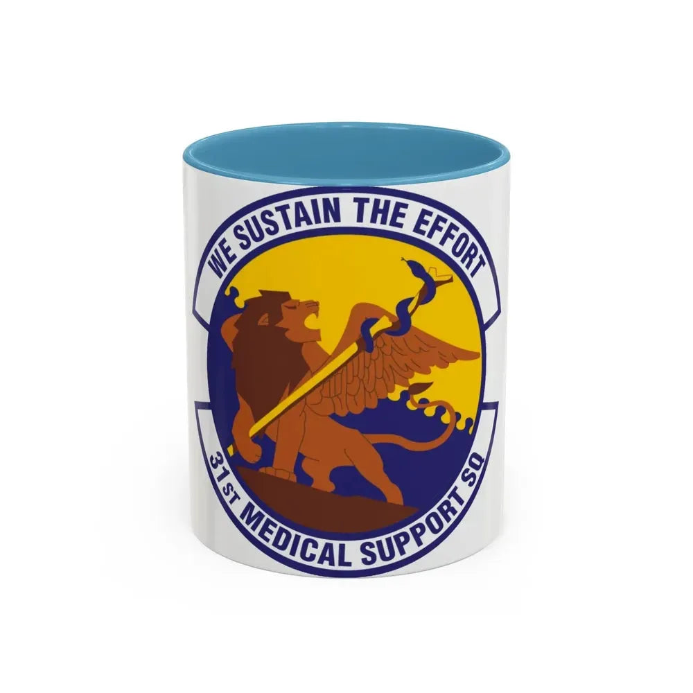 31st Medical Support Squadron (U.S. Air Force) Accent Coffee Mug 11oz Light Blue - Go Mug Yourself