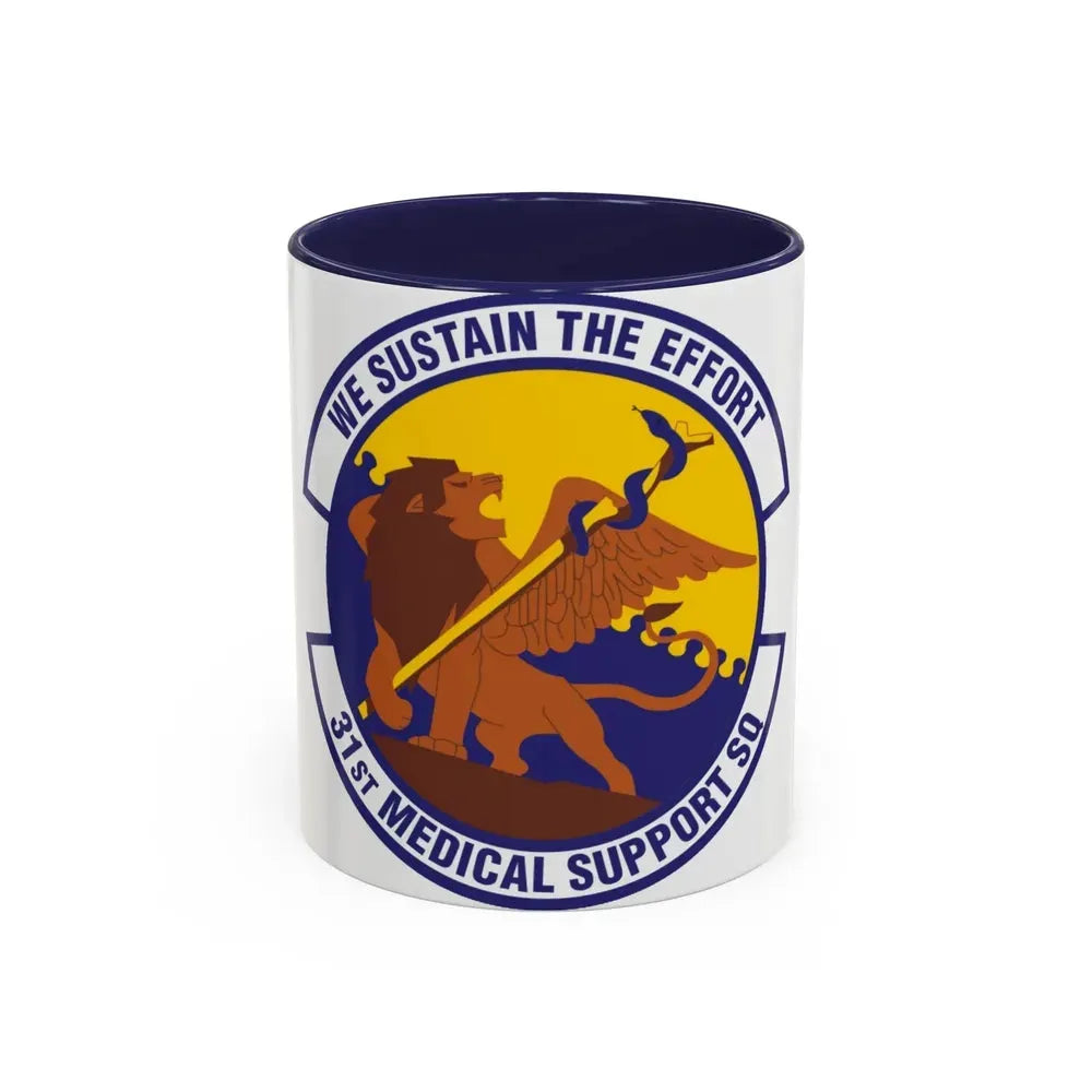 31st Medical Support Squadron (U.S. Air Force) Accent Coffee Mug 11oz Navy - Go Mug Yourself