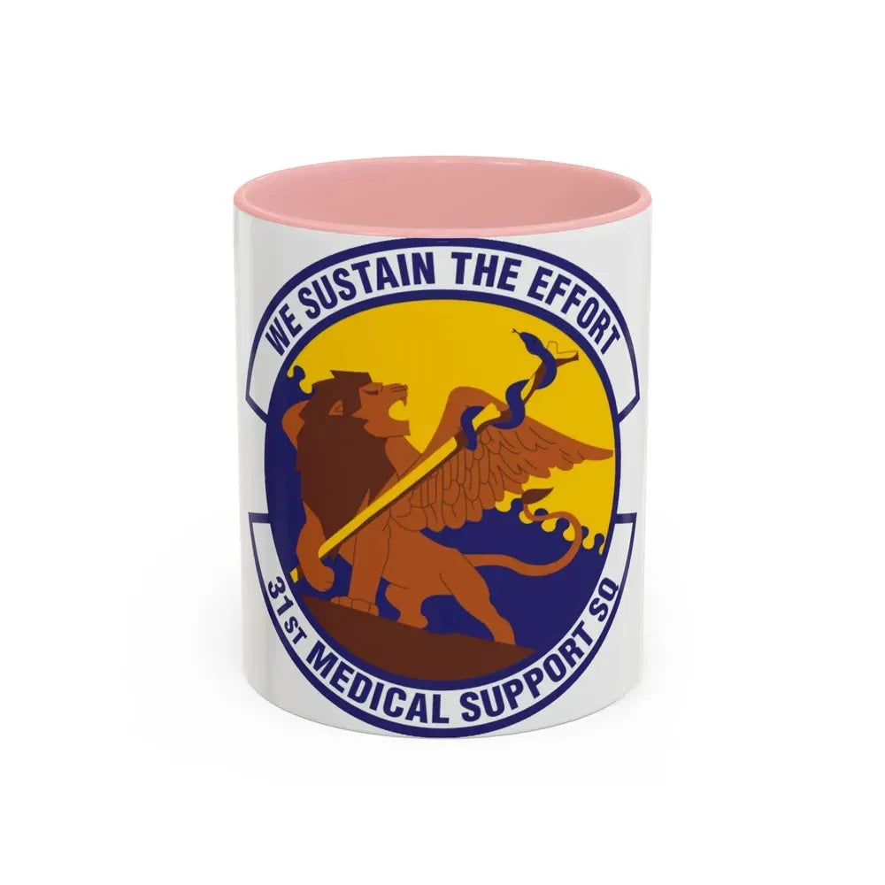 31st Medical Support Squadron (U.S. Air Force) Accent Coffee Mug 11oz Pink - Go Mug Yourself