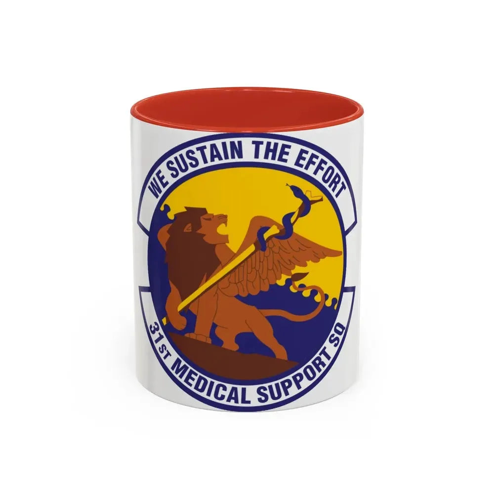 31st Medical Support Squadron (U.S. Air Force) Accent Coffee Mug 11oz Red - Go Mug Yourself